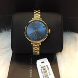 Marc Jacobs Sally Blue Dial Gold Steel Strap Watch for Women - MBM3366 Authentic Buy Shop Now