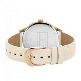 Tommy Hilfiger Brooke Quartz White Dial Cream Leather Strap Watch for Women - 1782022 Authentic Buy Shop Now