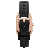 Emporio Armani Gioia Quartz Mother of Pearl Dial Black Leather Strap Watch For Women - AR11390 Authentic Buy Shop Now
