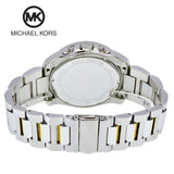 Michael Kors Brecken Chronograph Blue Dial Two Tone Steel Strap Watch For Men - MK8437 Authentic Buy Shop Now
