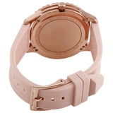 Michael Kors Runway Three Hand Crystal Pave Dial Pink Rubber Strap Watch For Women - MK6854 Authentic Buy Shop Now