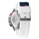 Tommy Hilfiger Digital Silver Dial White Silicone Strap Watch For Men - 1791764 Authentic Buy Shop Now