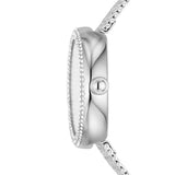 Emporio Armani Rosa Diamonds Mother of Pearl Blue Dial Silver Mesh Bracelet Watch For Women - AR11380 Authentic Buy Shop Now