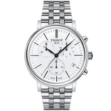 Tissot Carson Premium White Dial Silver Steel Strap Watch For Men - T122.417.11.011.00 Authentic Buy Shop Now