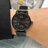 Calvin Klein Post Minimal Black Dial Black Leather Strap Watch for Men - K7621401 Authentic Buy Shop Now