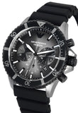 Emporio Armani Diver Chronograph Black Dial Black Silicon Strap Watch For Men - AR11515 Authentic Buy Shop Now