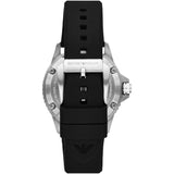 Emporio Armani Meccanico Automatic Black Dial Black Silicone Strap Watch For Men - AR60062 Authentic Buy Shop Now