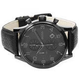 Hugo Boss Blackout Chronograph Black Dial Black Leather Strap Watch For Men - HB1512567 Authentic Buy Shop Now