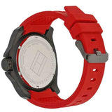 Tommy Hilfiger Windsurf Black Dial Red Rubber Strap Watch for Men - 1791112 Authentic Buy Shop Now