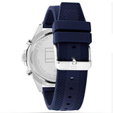 Tommy Hilfiger Larson Chronograph Blue Dial Blue Rubber Strap Watch For Men - 1791920 Authentic Buy Shop Now
