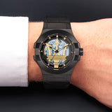 Maserati Potenza Automatic Black Dial Black Leather Strap Watch For Men - R8821108036 Authentic Buy Shop Now