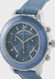 Swarovski Octea Lux Chrono Blue Dial Blue Leather Strap Watch for Women - 5580600 Authentic Buy Shop Now