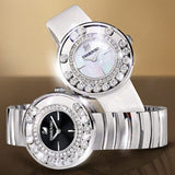 Swarovski Lovely Crystal Mother of Pearl Dial Silver Steel Strap Watch for Women - 1160307 Authentic Buy Shop Now