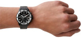 Emporio Armani Diver Chronograph Black Dial Black Steel Strap Watch For Men - AR80050 Authentic Buy Shop Now