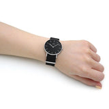 Daniel Wellington Classic Cornwall Quartz Black Dial Black Nylon Strap Watch For Women - DW00100151 Authentic Buy Shop Now
