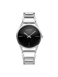 Calvin Klein Stately Black Dial Silver Steel Strap Watch for Women - K3G23121 Authentic Buy Shop Now