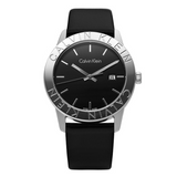 Calvin Klein Steady Black Dial Black Leather Strap Watch for Women - K7Q211C1 Authentic Buy Shop Now