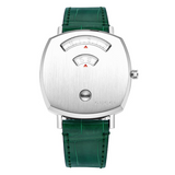 Gucci Grip Quartz Silver Dial Green Leather Strap Watch For Women - YA157404 Authentic Buy Shop Now