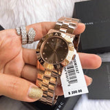 Marc Jacobs Amy Mother of Pearl Black Dial Rose Gold Steel Strap Watch for Women - MBM8610 Authentic Buy Shop Now