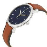 Fossil Minimalist Blue Dial Brown Leather Strap Watch for Men - FS5304 Authentic Buy Shop Now
