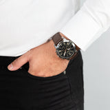 Fossil Grant Chronograph Black Dial Brown Leather Strap Watch for Men - FS4813 Authentic Buy Shop Now