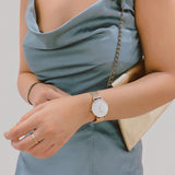 Daniel Wellington Classic Petite Evergold White Dial Gold Mesh Bracelet Watch For Women - DW00100350 Authentic Buy Shop Now