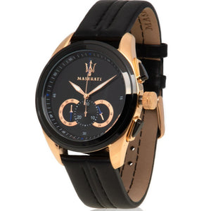 Maserati Traguardo 45mm Black Dial Watch Black Strap For Men - R8871612025 Authentic Buy Shop Now