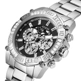 Guess Trophy Chronograph Diamonds Black Dial Silver Steel Strap Watch for Men - GW0390G1 Authentic Buy Shop Now