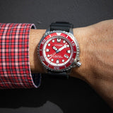 Citizen Eco Drive Promaster Marine Red Dial Black Rubber Strap Watch For Men - BN0159-15X Authentic Buy Shop Now