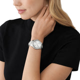 Michael Kors Tibby Chronograph Silver Dial Silver Steel Strap Watch For Women - MK7294 Authentic Buy Shop Now