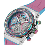 Guess Fusion Chronograph Pink Dial Pink Leather Strap Watch for Women - GW0553L5 Authentic Buy Shop Now