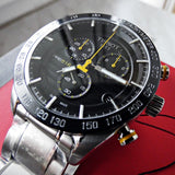 Tissot PRS 516 Chronograph Black Dial Silver Steel Strap Watch For Men - T100.417.11.051.00 Authentic Buy Shop Now