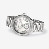 Michael Kors Sage Three-Hand White Dial Silver Steel Strap Watch for Women - MK4807 Authentic Buy Shop Now