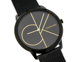 Calvin Klein Minimal Black Dial Black Mesh Bracelet Watch for Men - K3M214X1 Authentic Buy Shop Now
