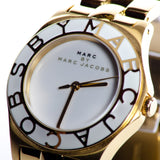 Marc Jacobs Blade White Dial Gold Steel Strap Watch for Women - MBM3050 Authentic Buy Shop Now