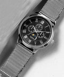 Guess Delancey Black Dial Silver Mesh Bracelet Watch for Men - W0871G1 Authentic Buy Shop Now
