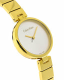 Calvin Klein Authentic Silver Dial Gold Steel Strap Watch for Women - K8G23546 Authentic Buy Shop Now