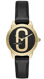Marc Jacobs Corie Black Dial Black Leather Strap Watch for Women - MJ1580 Authentic Buy Shop Now