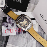 Guess Phoenix Multifunction Black Dial Brown Leather Strap Watch for Men - GW0202G3 Authentic Buy Shop Now