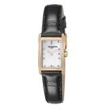 Longines Dolcevita Diamonds Mother of Pearl White Dial Black Leather Strap Watch for Women - L5.258.8.87.0 Authentic Buy Shop Now