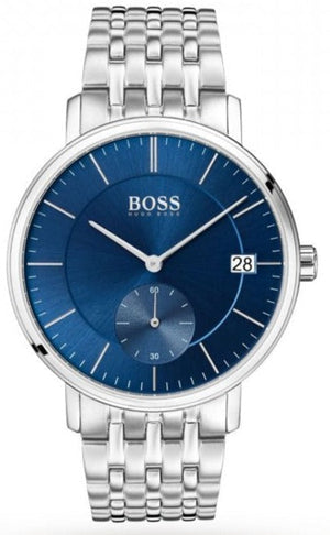 Hugo Boss Corporal Blue Dial Silver Steel Strap Watch for Men - 1513642 Authentic Buy Shop Now