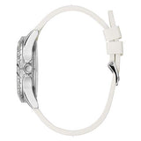 Guess Swirl Quartz Silver Dial White Silicone Strap Watch for Women - W1096L1 Authentic Buy Shop Now