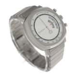 Gucci Grip Collection Quartz Silver Dial Silver Steel Strap Watch For Men - YA157302 Authentic Buy Shop Now