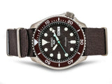 Seiko 5 Sport Automatic Brown Dial Brown Nylon Strap Watch For Men - SRPD85K1 Authentic Buy Shop Now