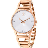 Calvin Klein Stately White Dial Gold Steel Strap Watch for Women - K3G2362W Authentic Buy Shop Now