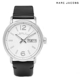 Marc Jacobs Fergus White Dial Black Leather Strap Watch for Men - MBM5076 Authentic Buy Shop Now