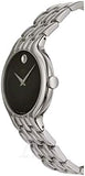 Movado Classic Quartz Black Dial Silver Steel Strap Watch for Men - 0606337 Authentic Buy Shop Now