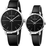 Calvin Klein Even Black Dial Black Leather Strap Watch for Women - K7B231CZ Authentic Buy Shop Now