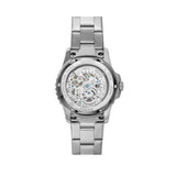 Fossil FB-01 Automatic Skeleton Black Dial Silver Steel Strap Watch for Men - ME3190 Authentic Buy Shop Now