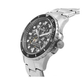 Fossil FB-01 Automatic Skeleton Black Dial Silver Steel Strap Watch for Men - ME3190 Authentic Buy Shop Now